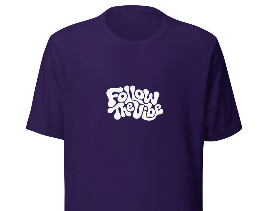 Trippy Follow The Vibe T-Shirt in Purple