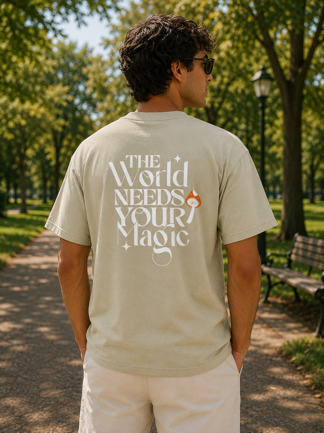 The World Needs Your Magic Oversized Faded T-Shirt