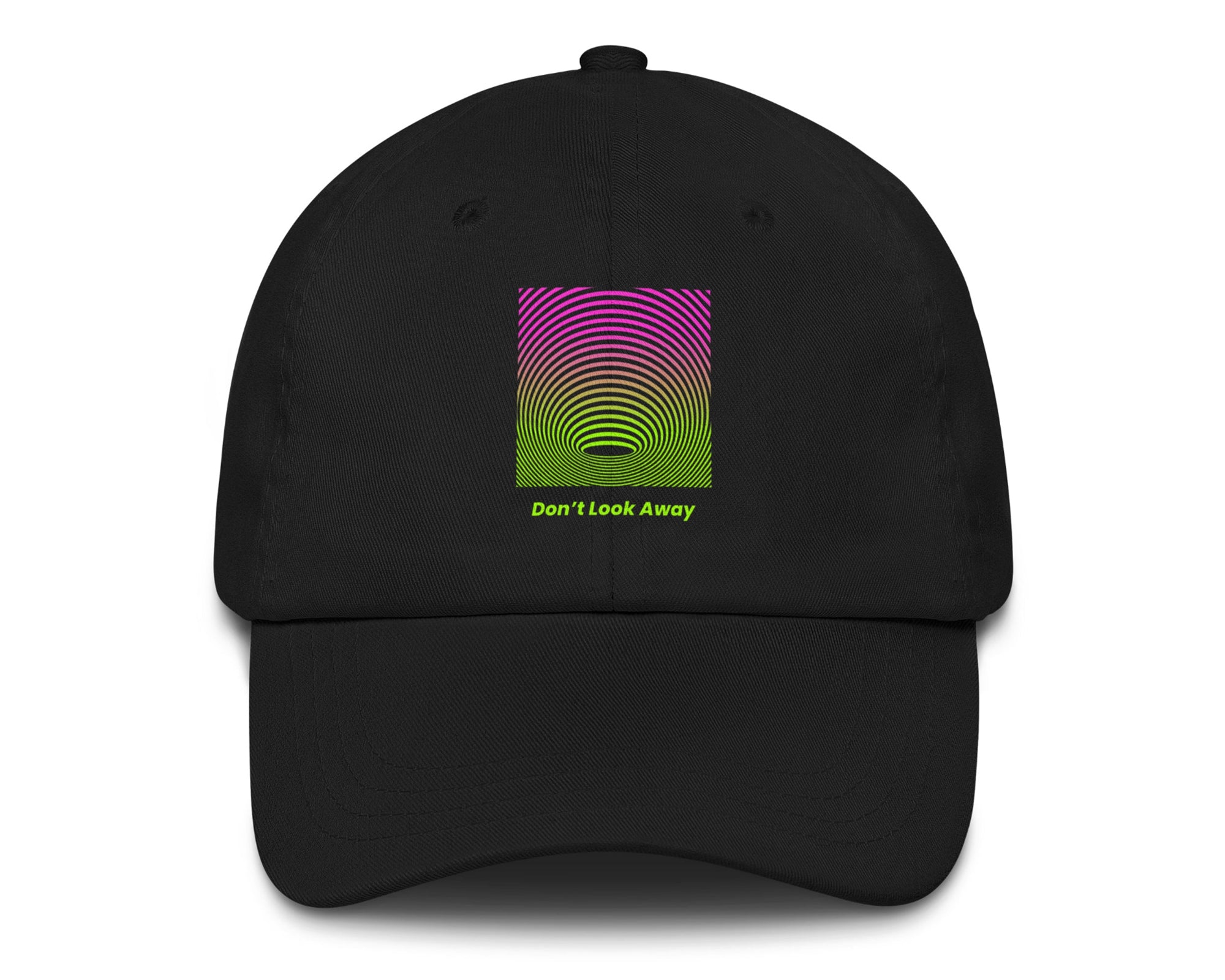 Don’t Look Away Trippy Hat in black