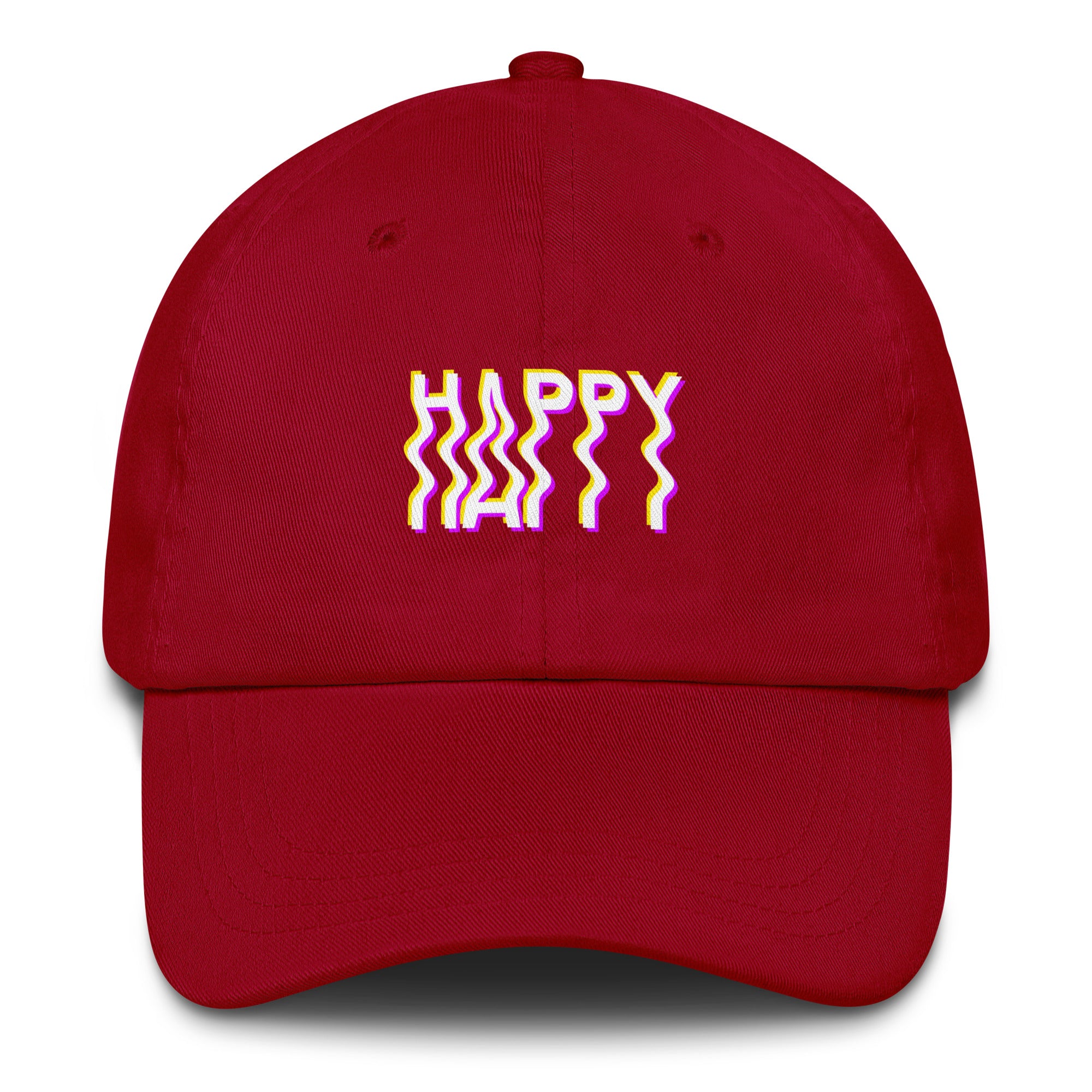 Happy Vibes Hat in Red