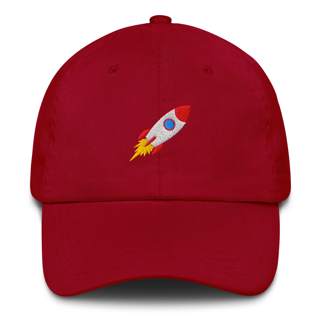 embroidered Rocket Vibes Festival Hat in Red