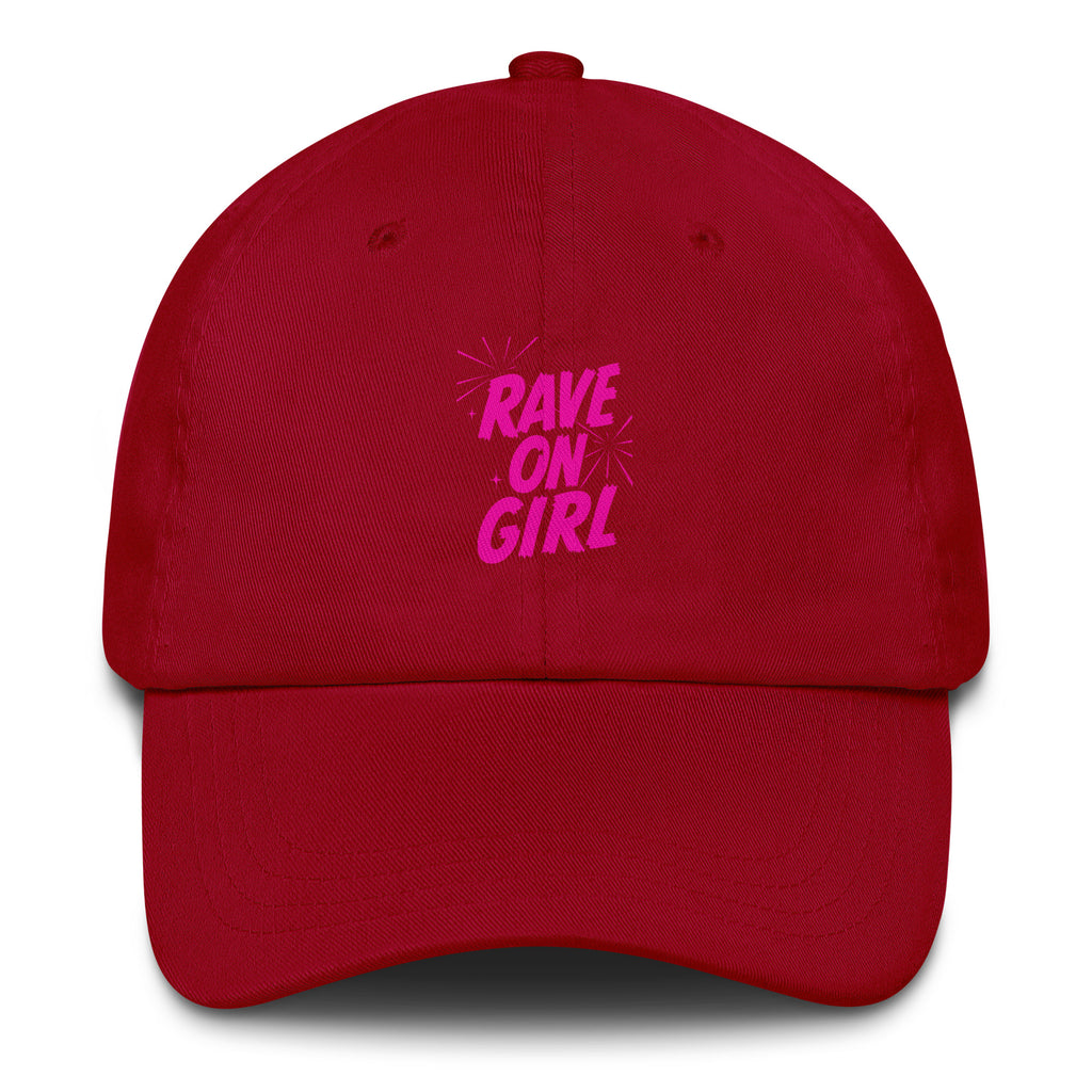 Rave On Girl festival hat in red