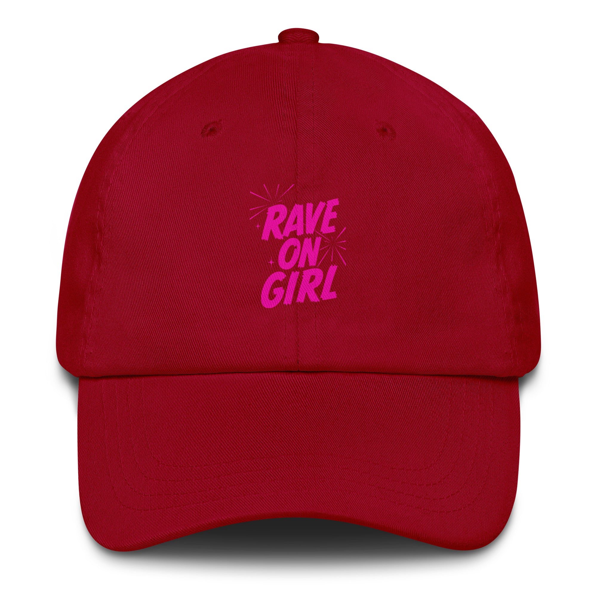 Rave On Girl festival hat in red