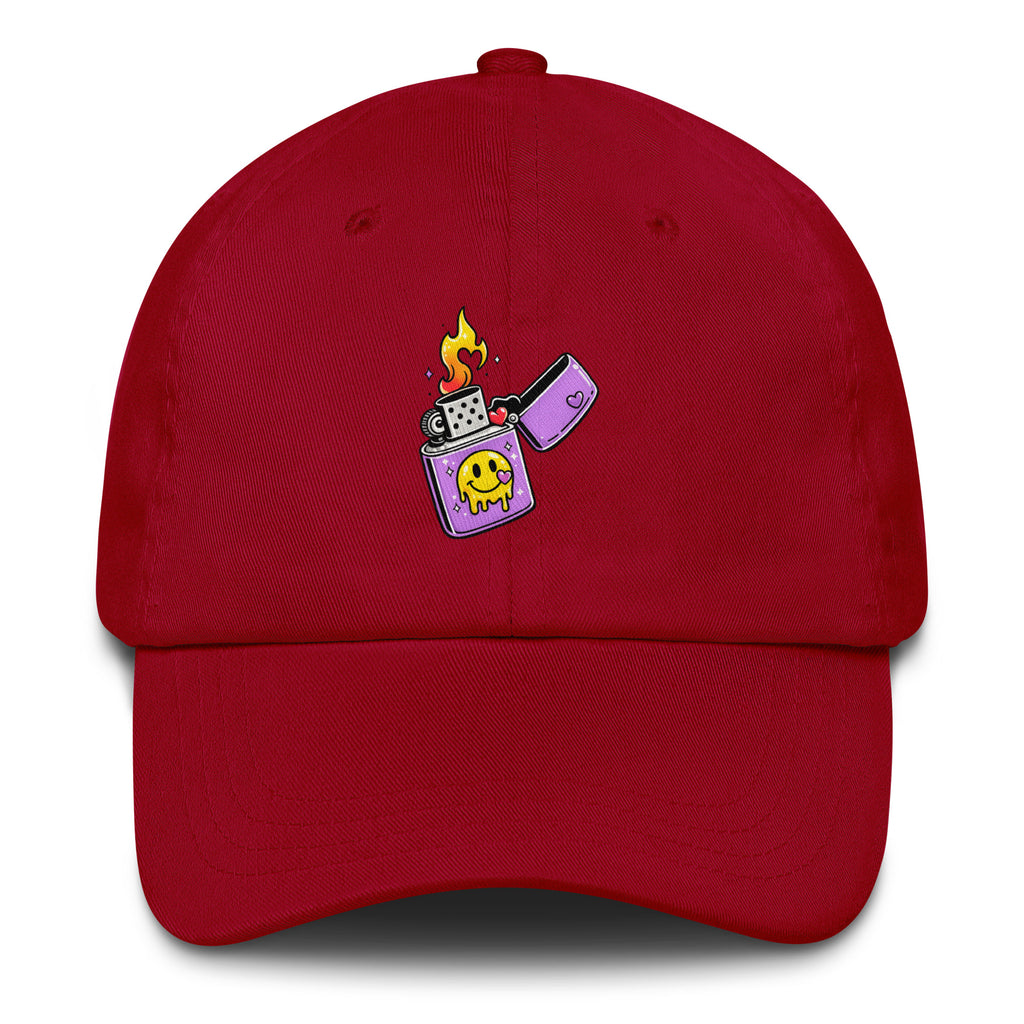 Lit Vibes psychedelic festival hat in red