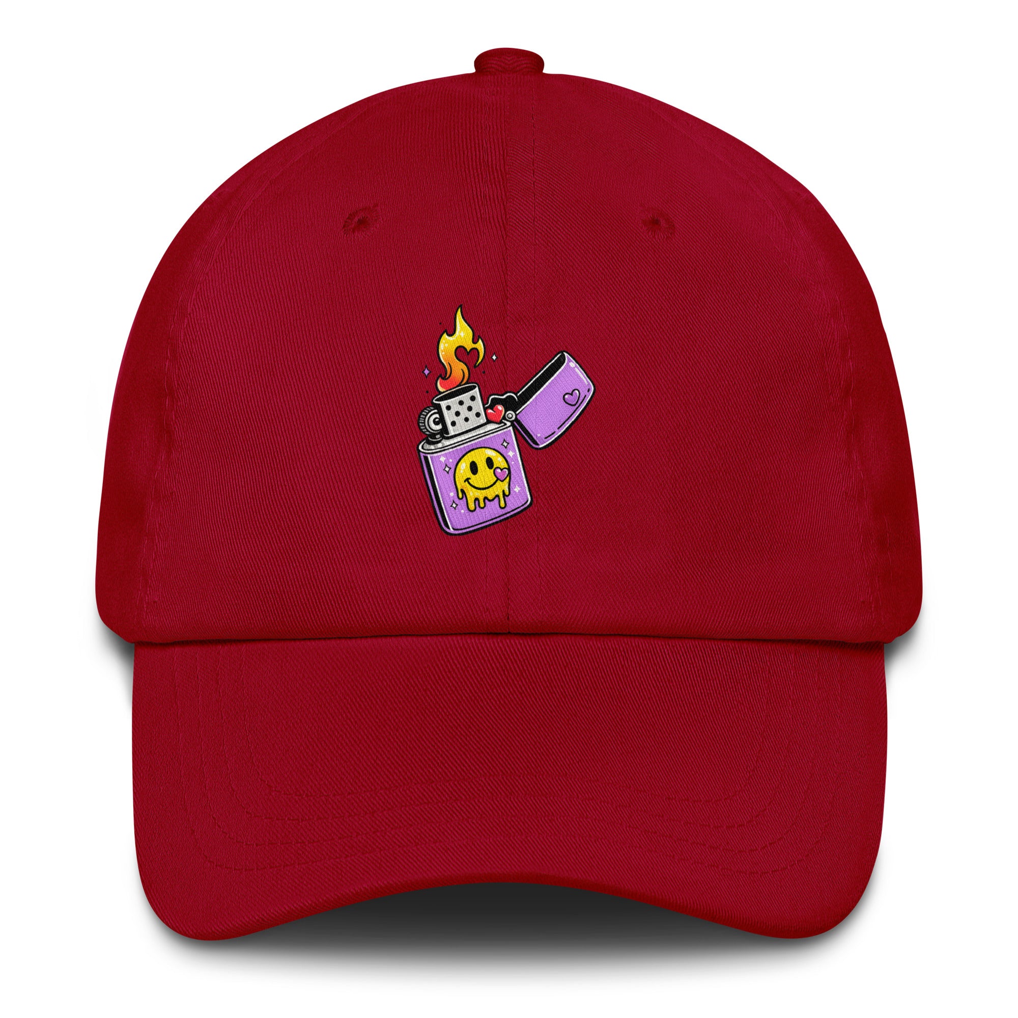 Lit Vibes psychedelic festival hat in red