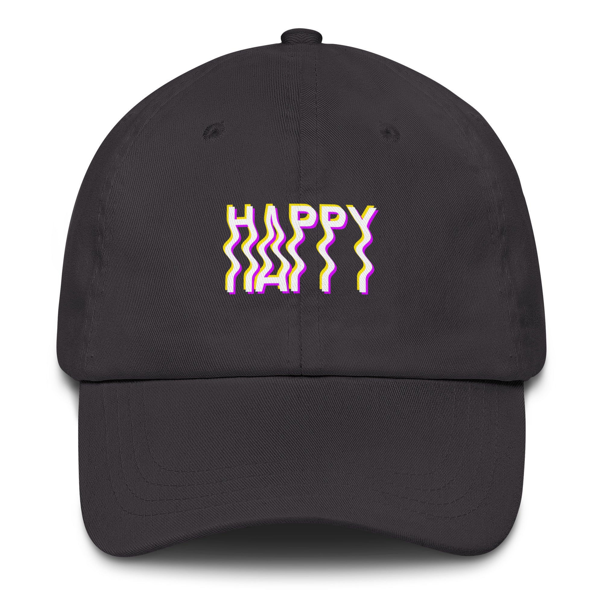 Happy Vibes Hat in Gray