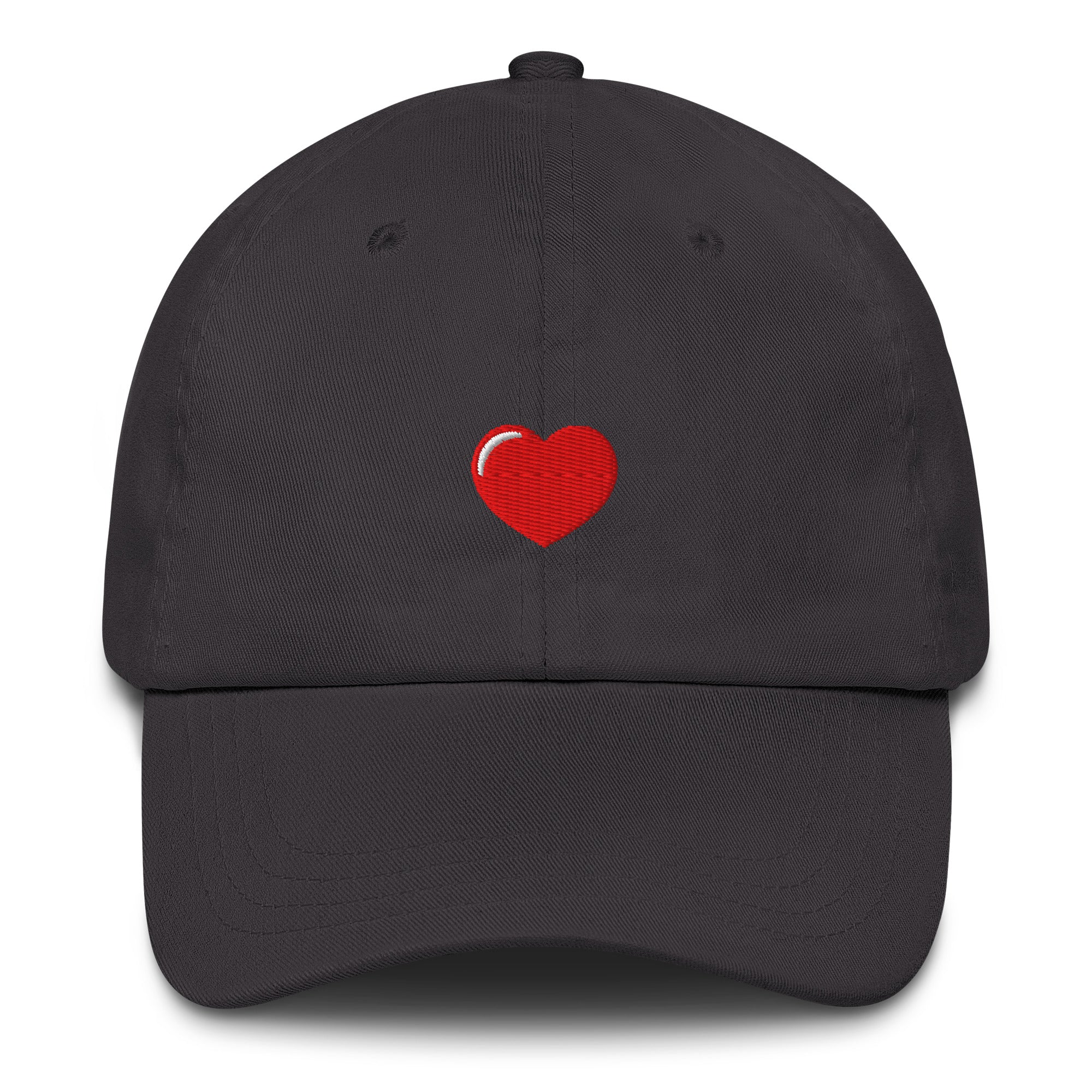 Embroidered Heart Hat in Gray
