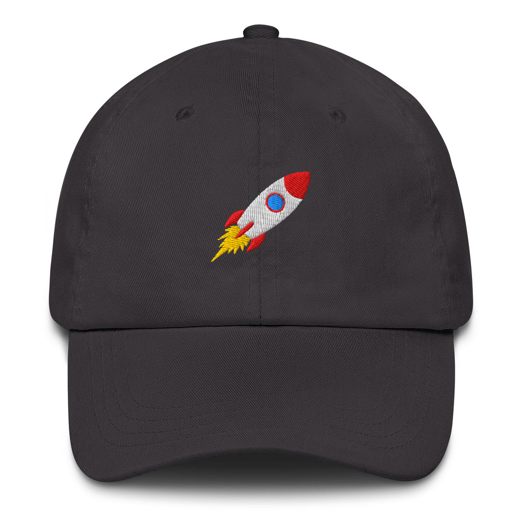 embroidered Rocket Vibes Festival Hat in Gray