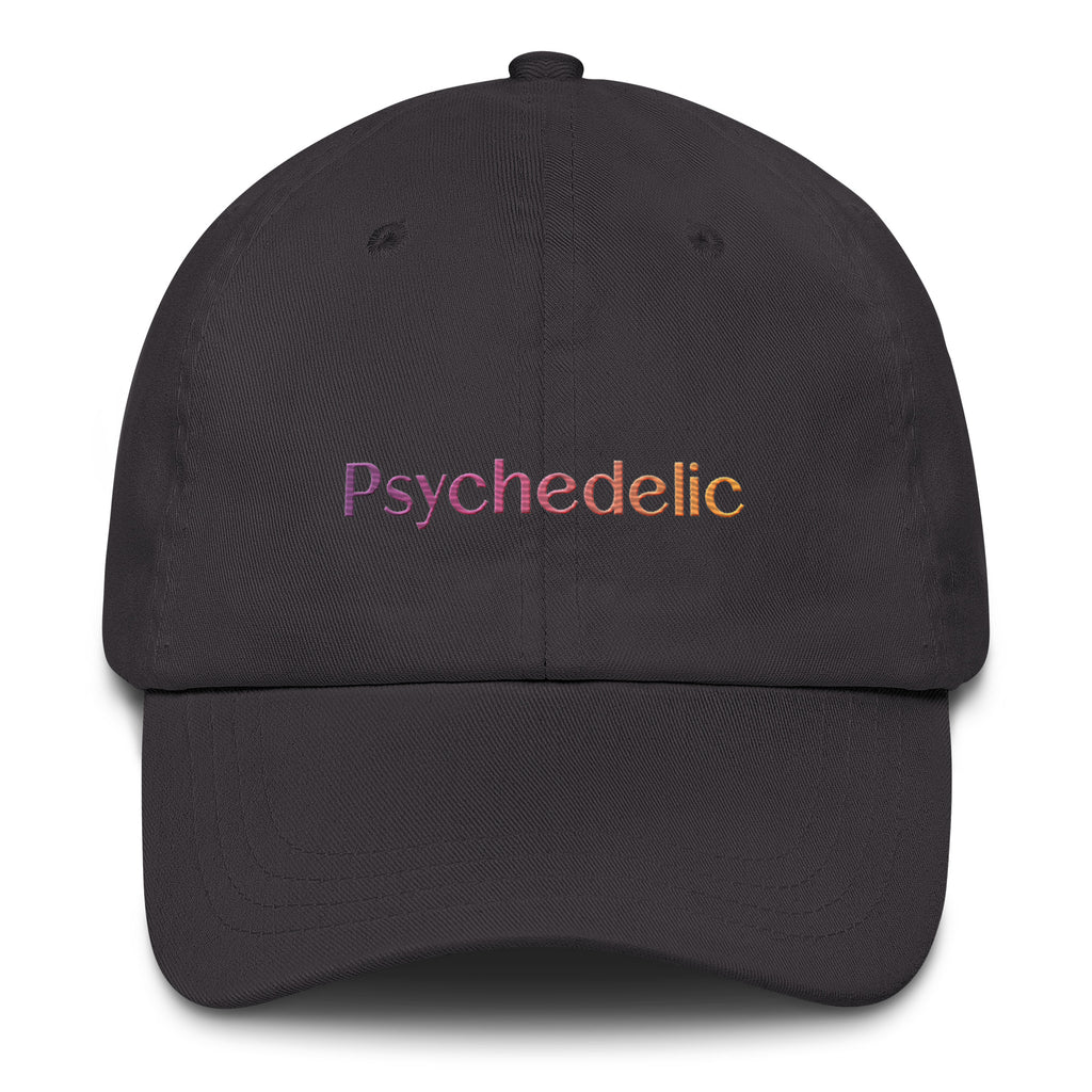 Psychedelic Embroidered Hat in gray