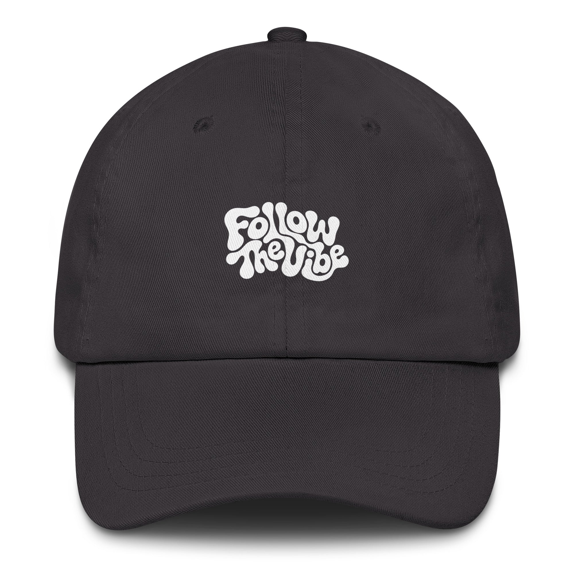 Psychedelic Follow The Vibe festival hat in gray