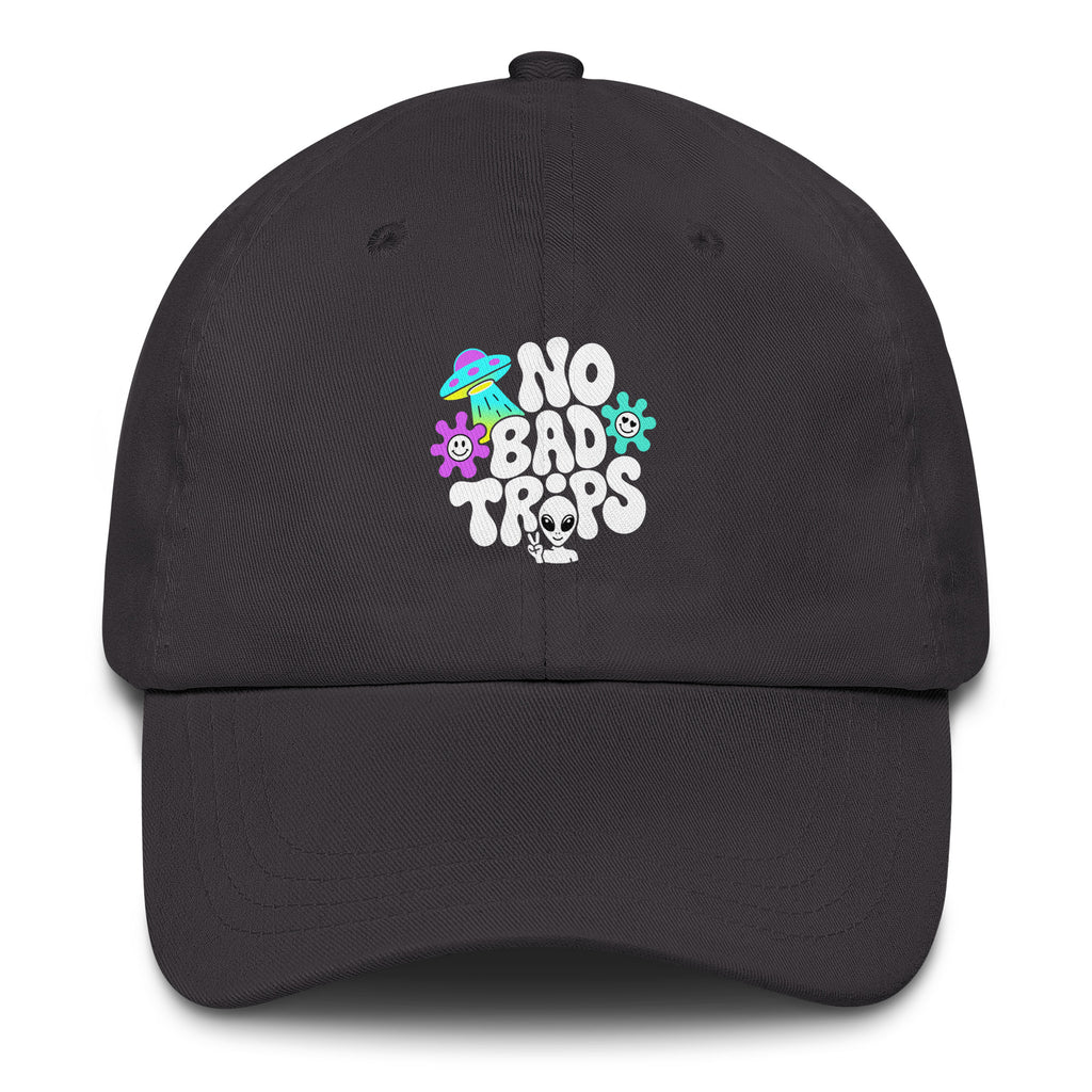 No Bad Trips psychedelic hat in gray