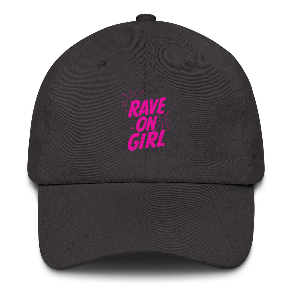 Rave On Girl festival hat in gray