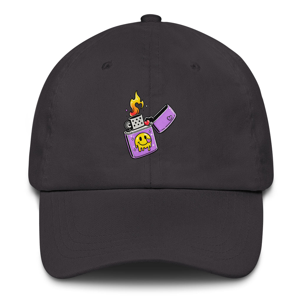 Lit Vibes psychedelic festival hat in gray