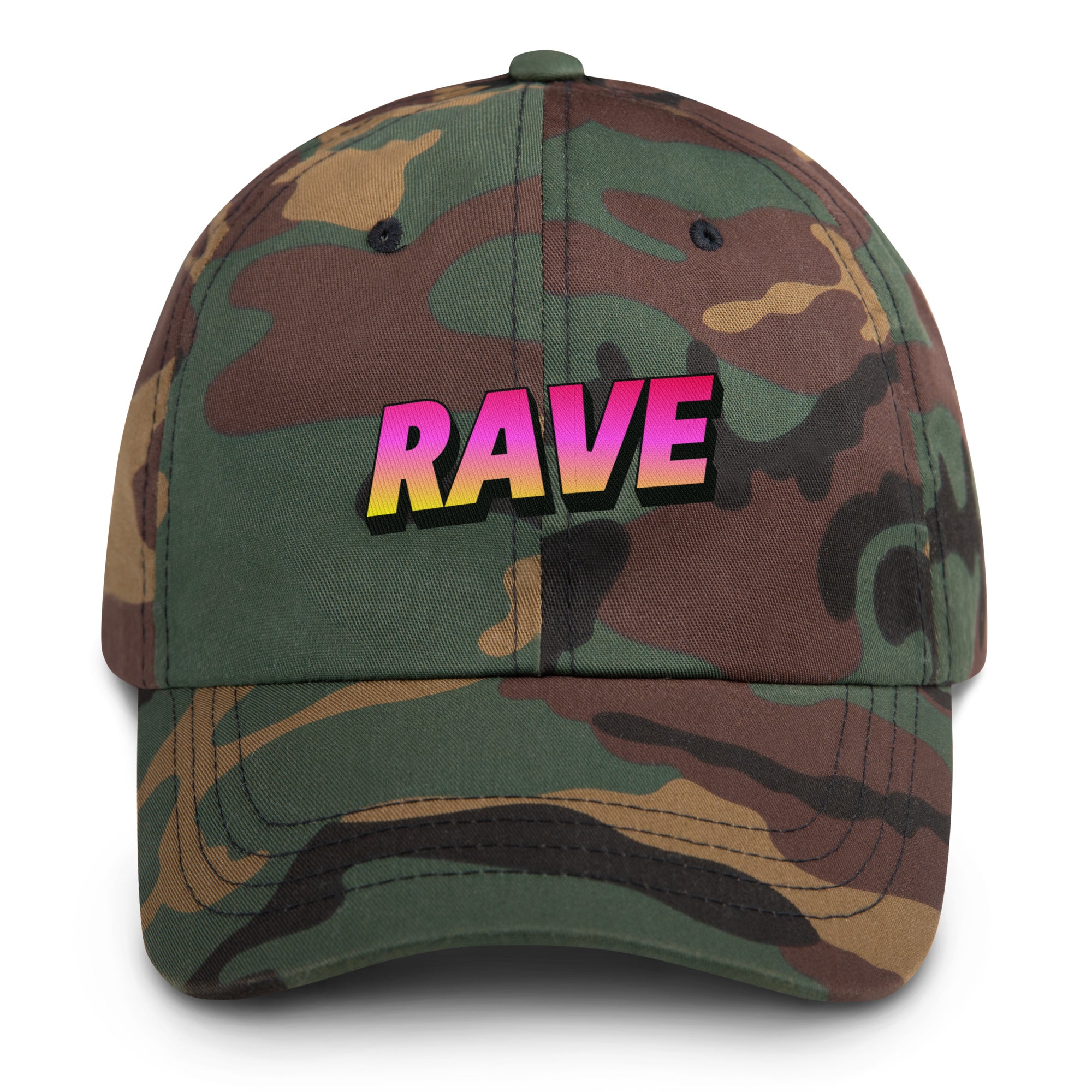 Rave Neon Energy Hat in Green Camo