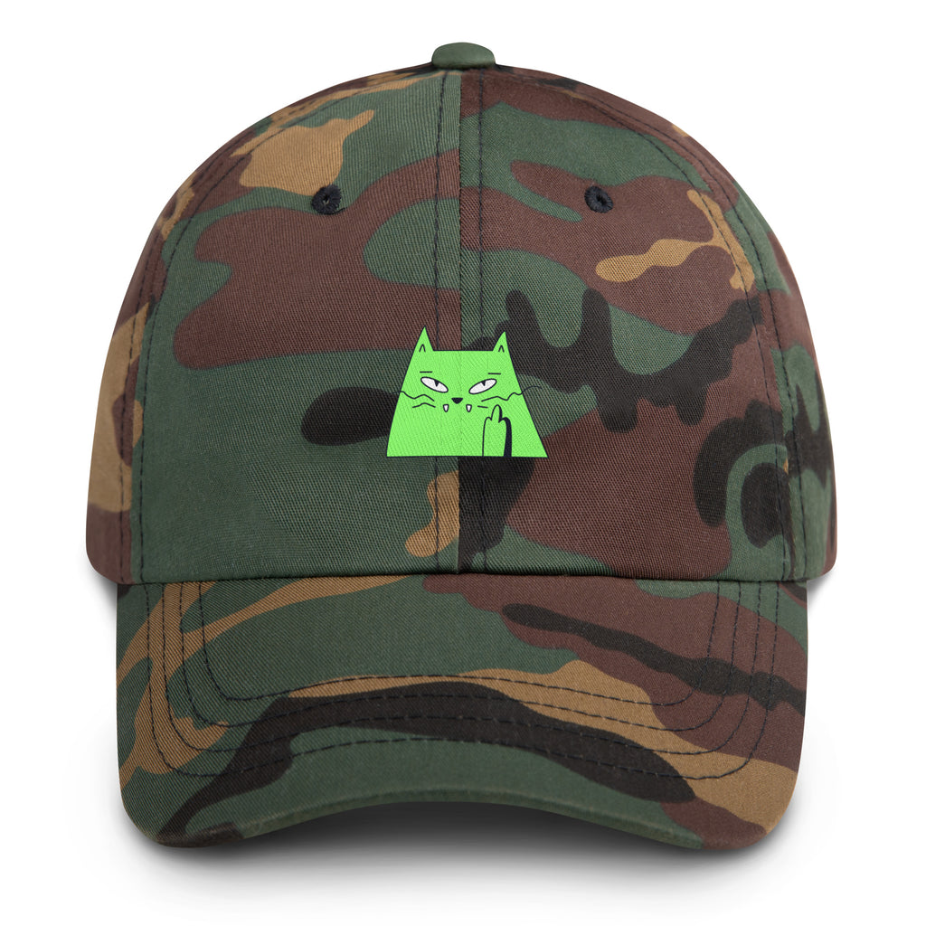 Attitude Cat Hat in Green Camo