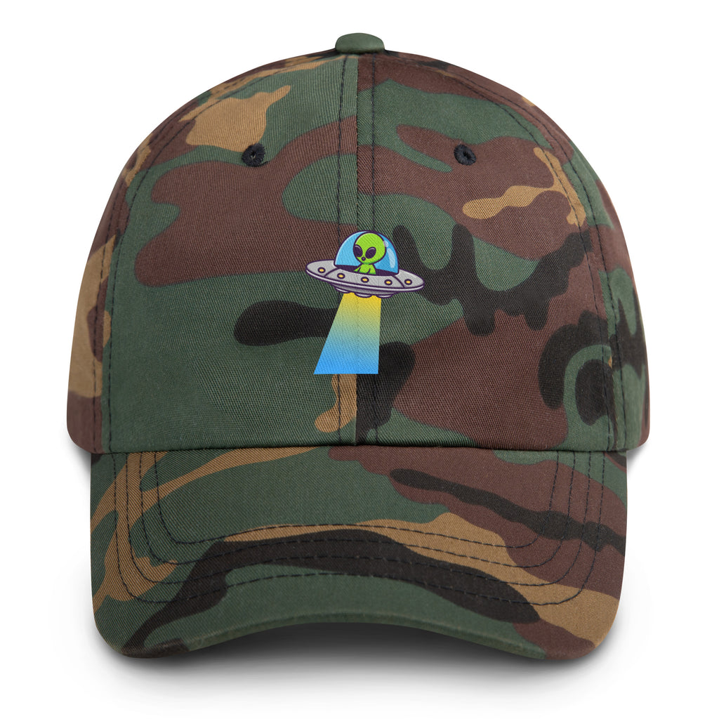 UFO Alien Vibes Festival Hat in Green Camo