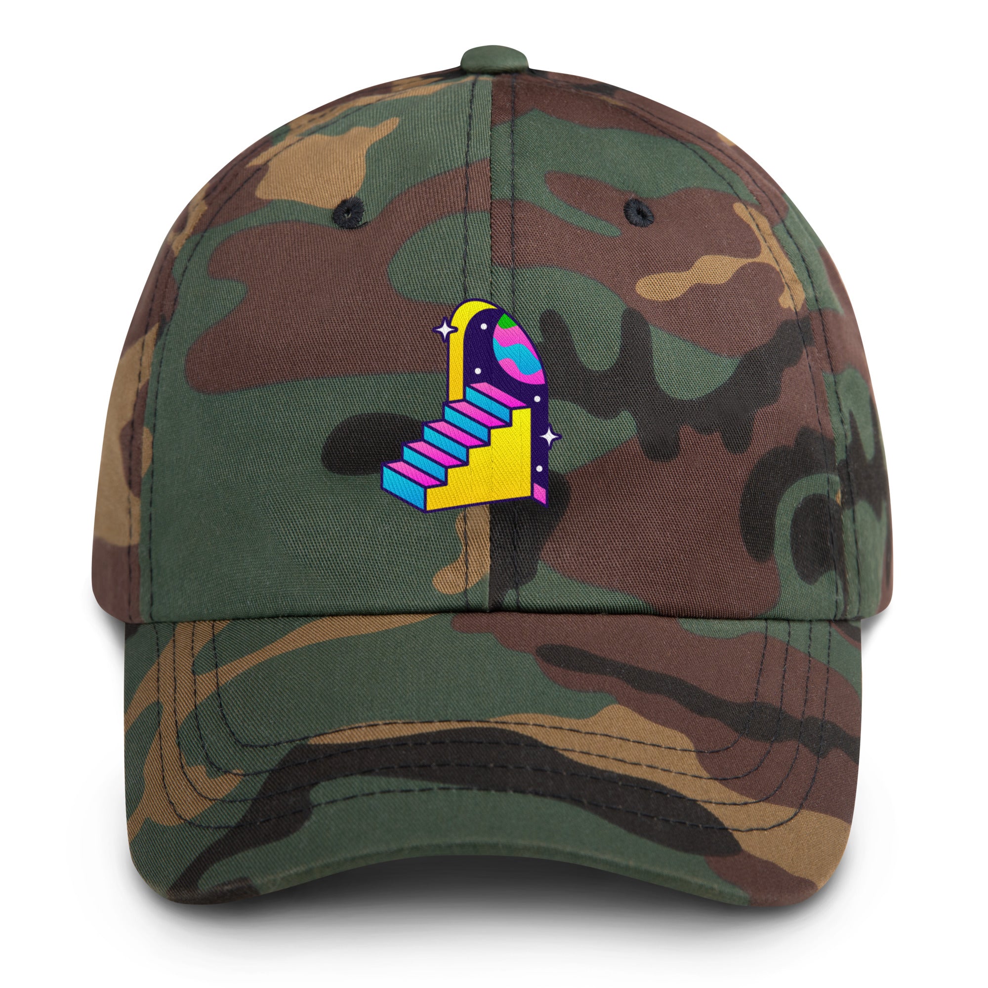 Portal Dreams Trippy Hat in Green Camo