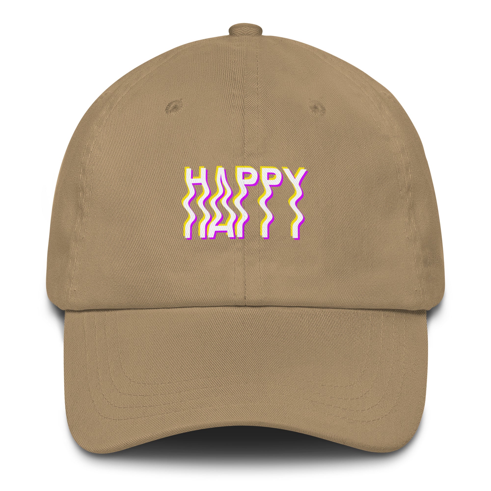 Happy Vibes Hat in Khaki