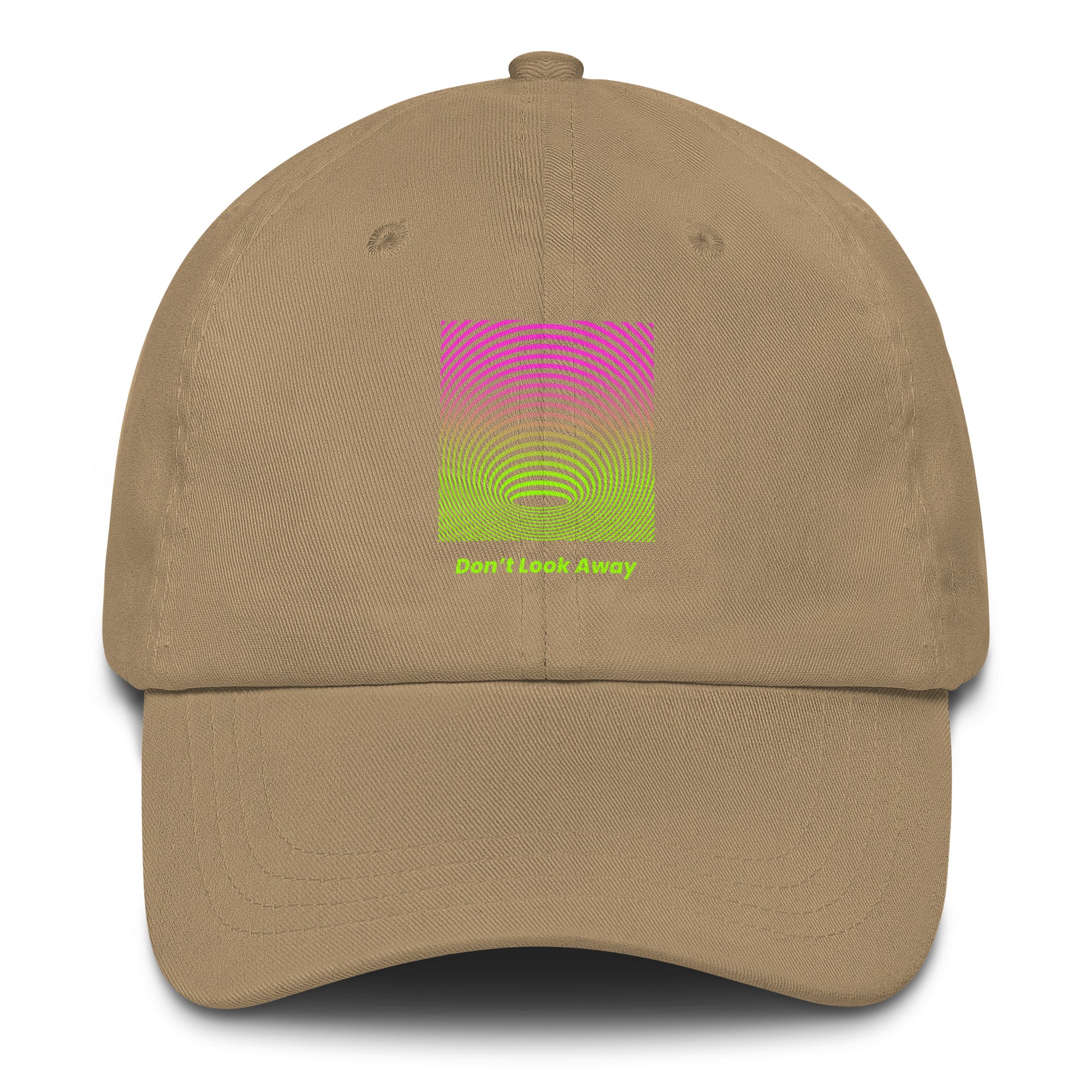 Don’t Look Away Trippy Hat in Khaki