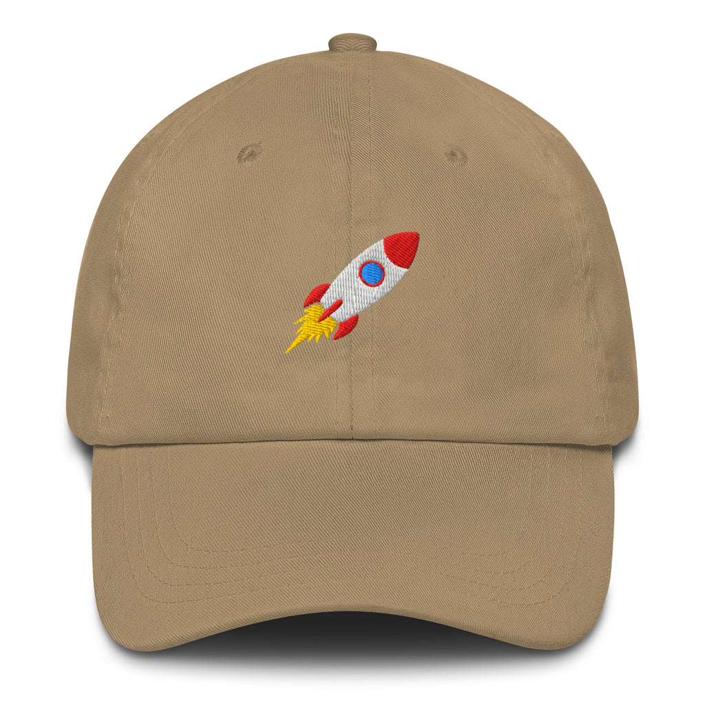 embroidered Rocket Vibes Festival Hat in Khaki