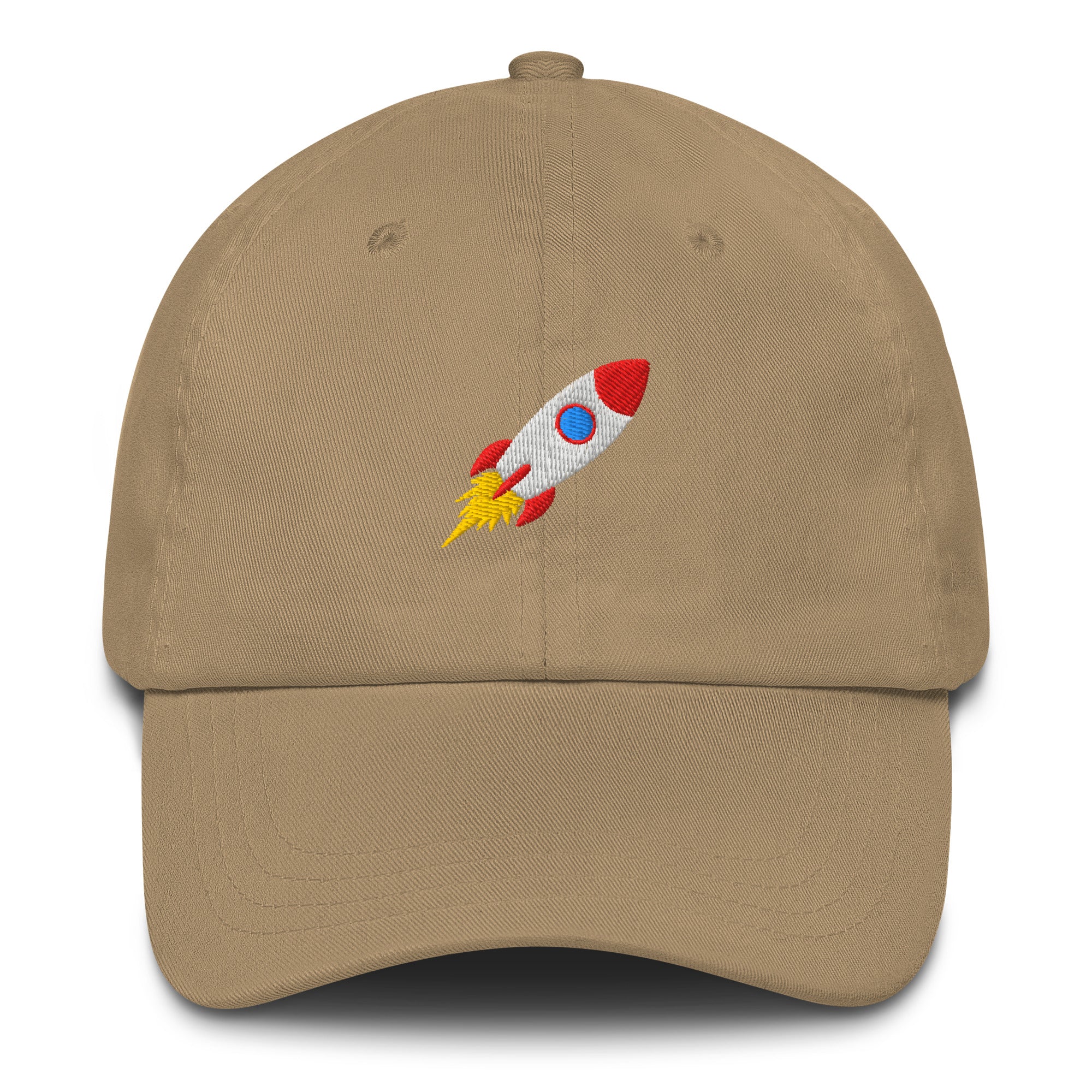 embroidered Rocket Vibes Festival Hat in Khaki