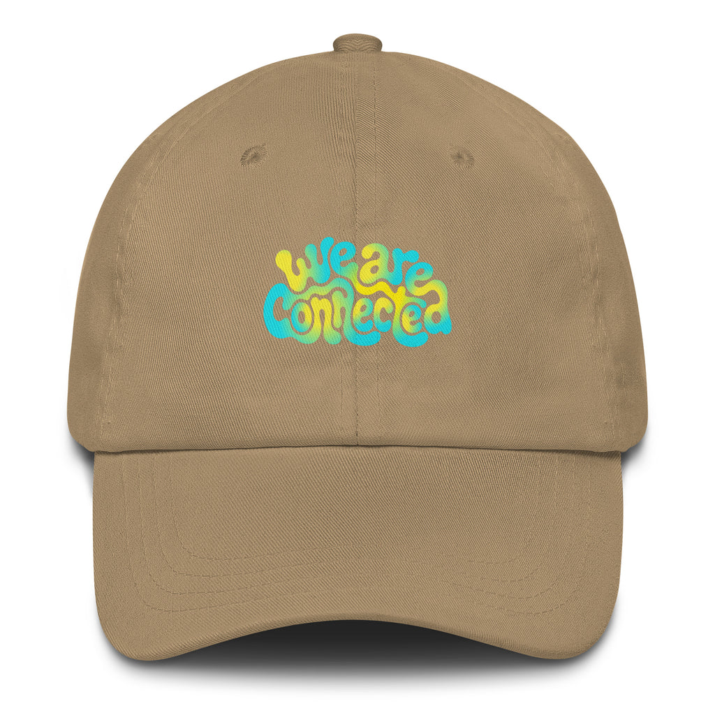 We Are Connected neon festival hat in khaki
