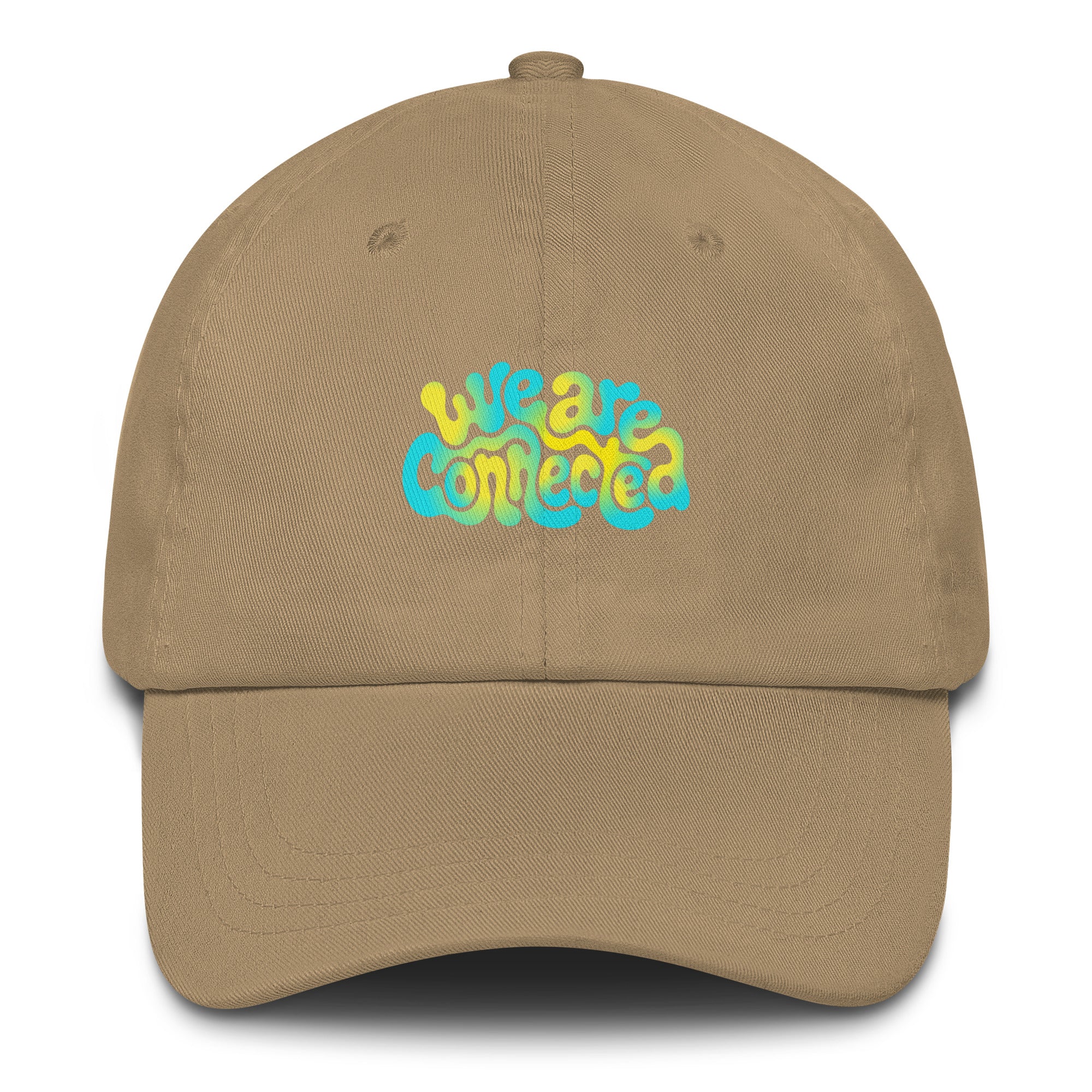 We Are Connected neon festival hat in khaki