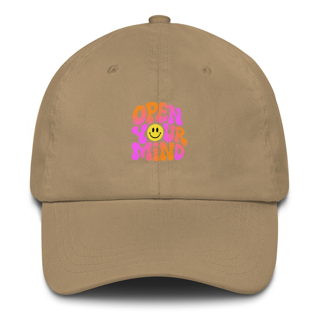 Open Your Mind Neon festival hat in khaki