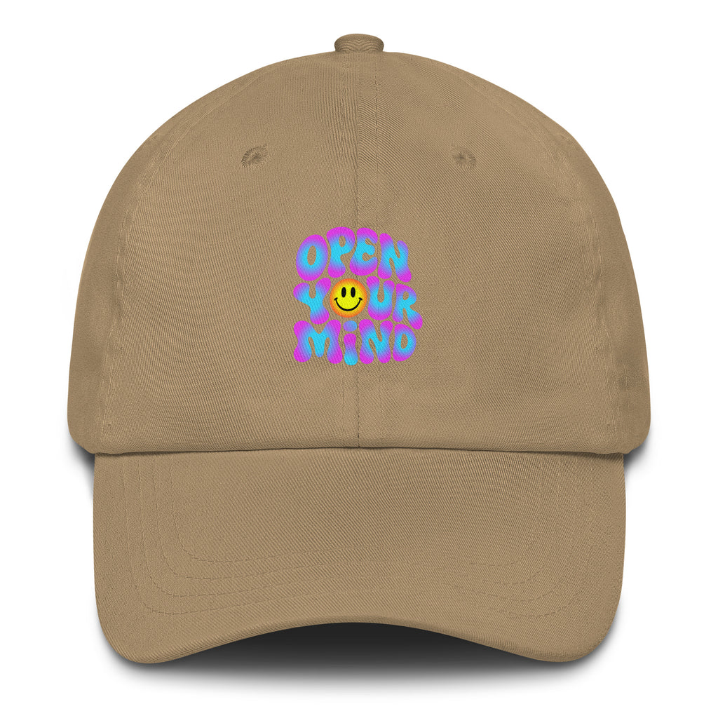 Open Your Mind Neon festival hat in khaki
