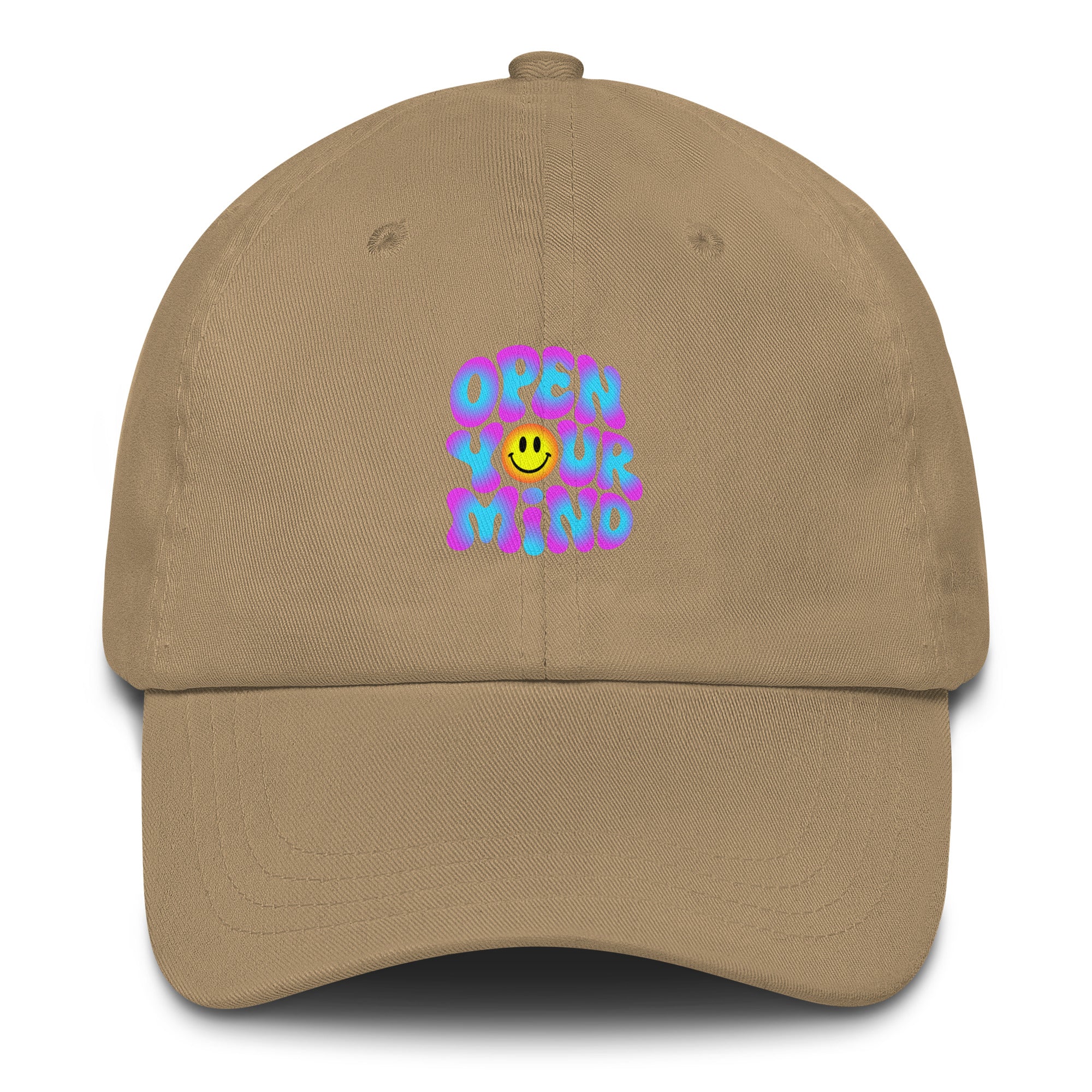 Open Your Mind Neon festival hat in khaki