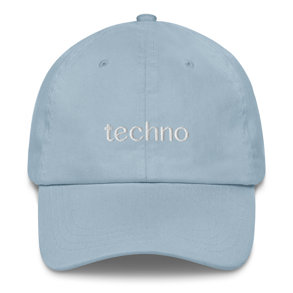 Techno Embroidered Hat in light blue