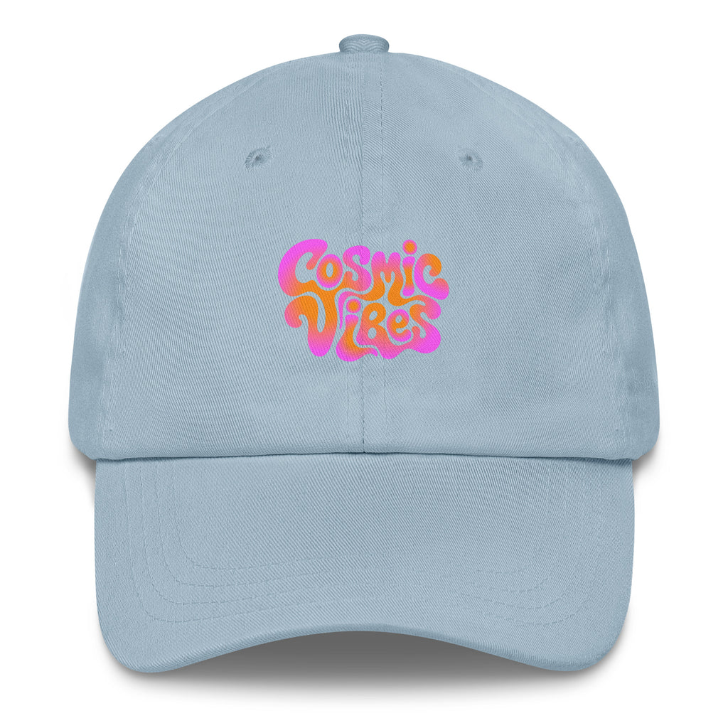 Psychedelic Cosmic Vibes festival hat in light blue