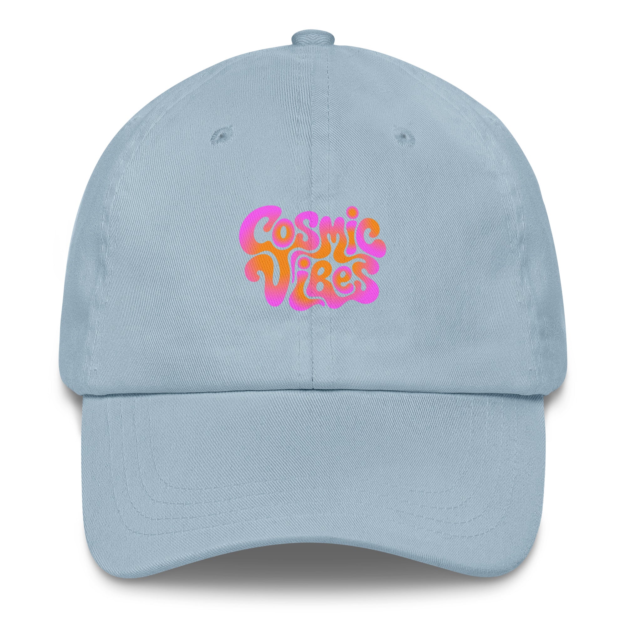 Psychedelic Cosmic Vibes festival hat in light blue