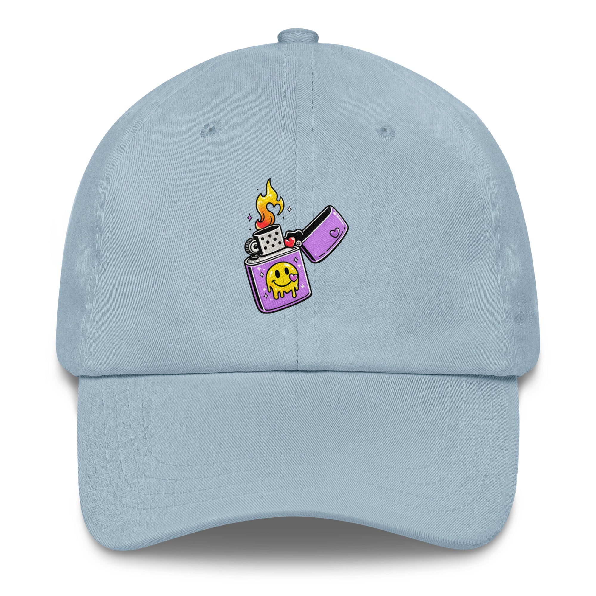 Lit Vibes psychedelic festival hat in light blue