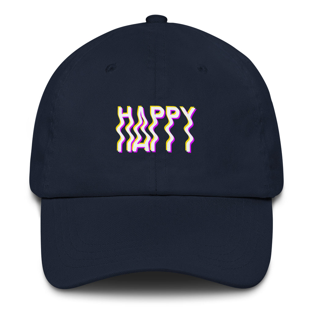Happy Vibes Hat in navy