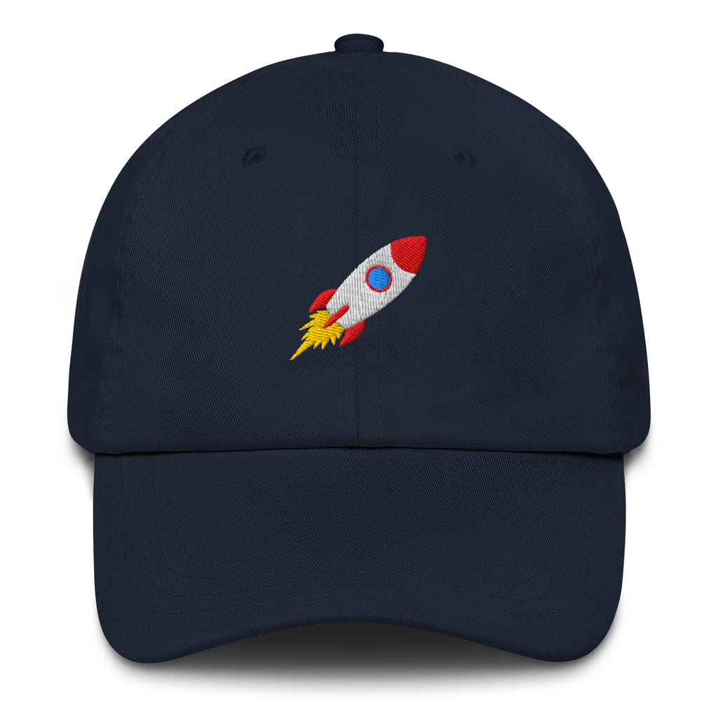 embroidered Rocket Vibes Festival Hat in Navy
