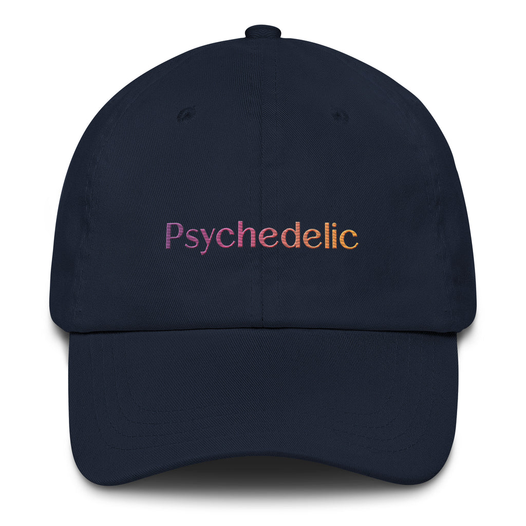 Psychedelic Embroidered Hat in navy