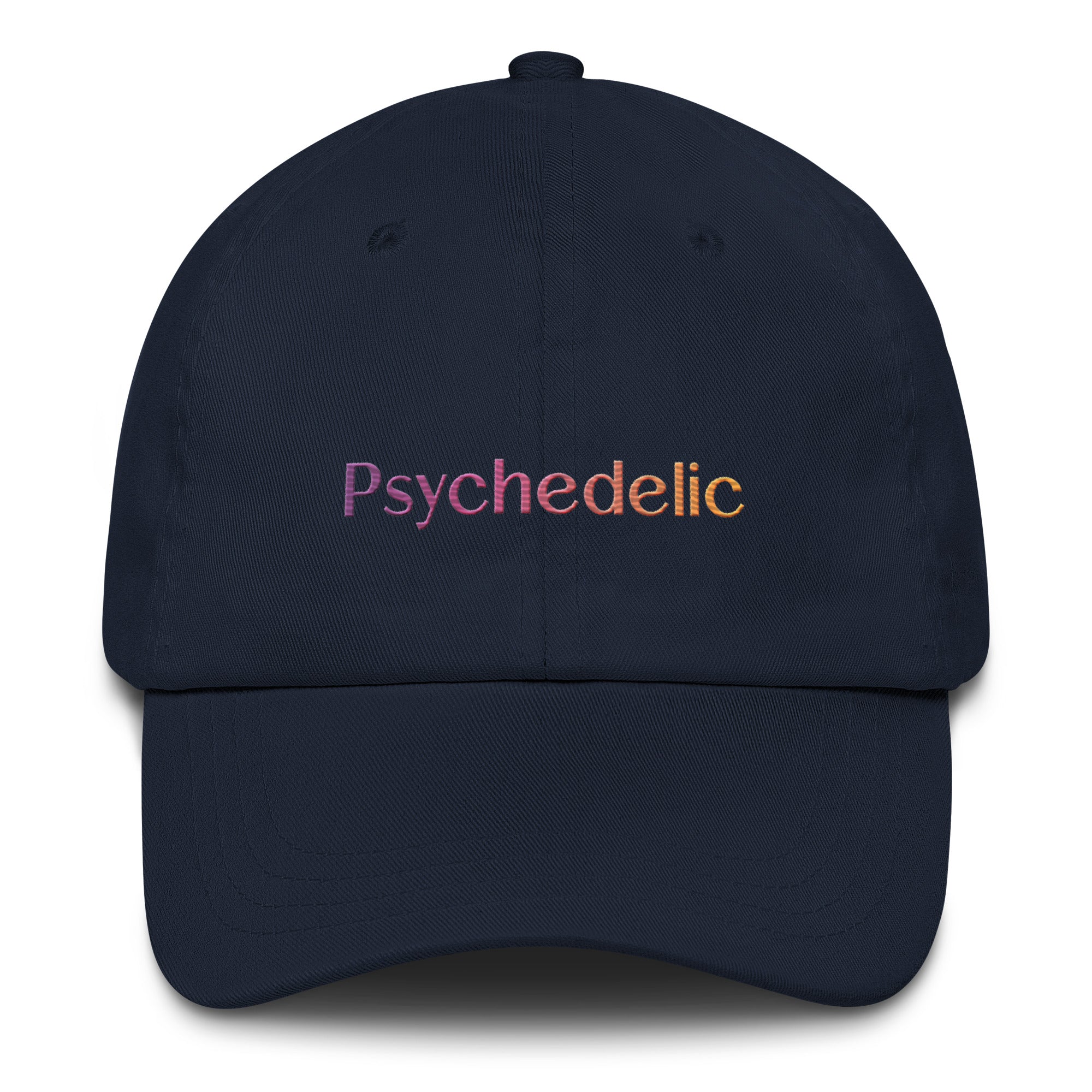 Psychedelic Embroidered Hat in navy