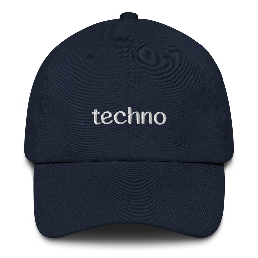 Techno Embroidered Hat in navy