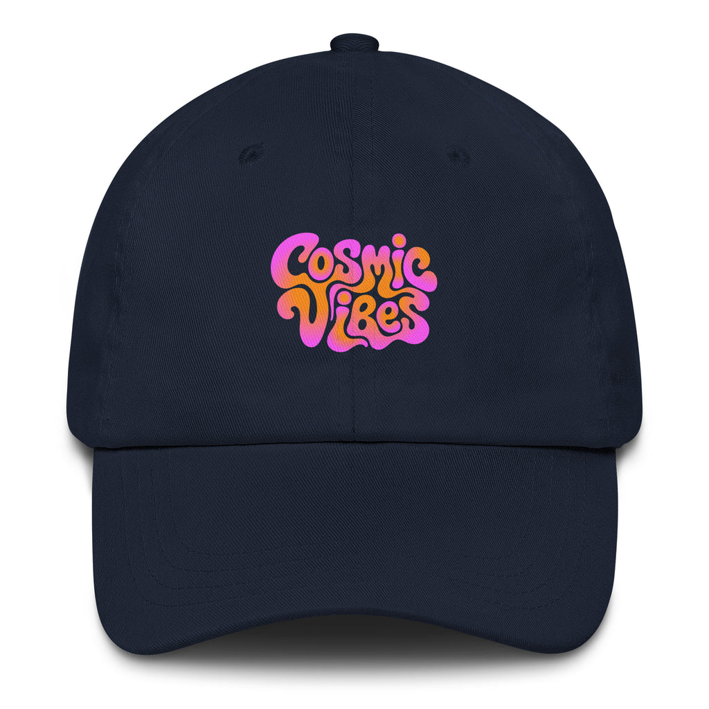 Psychedelic Cosmic Vibes festival hat in navy