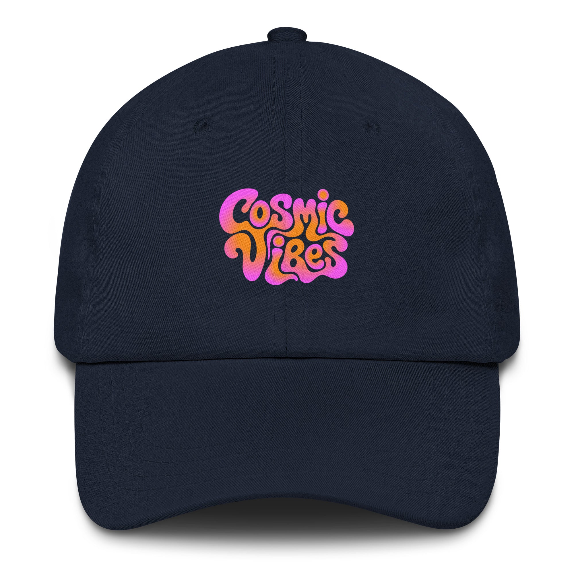 Psychedelic Cosmic Vibes festival hat in navy