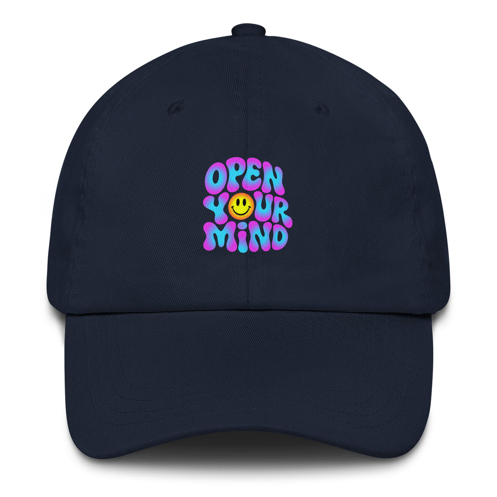 Open Your Mind Neon festival hat in navy