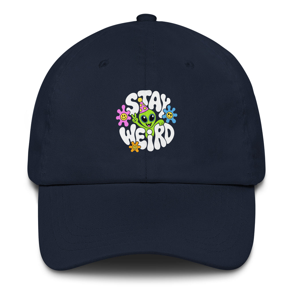 Stay Weird Alien festival hat in navy