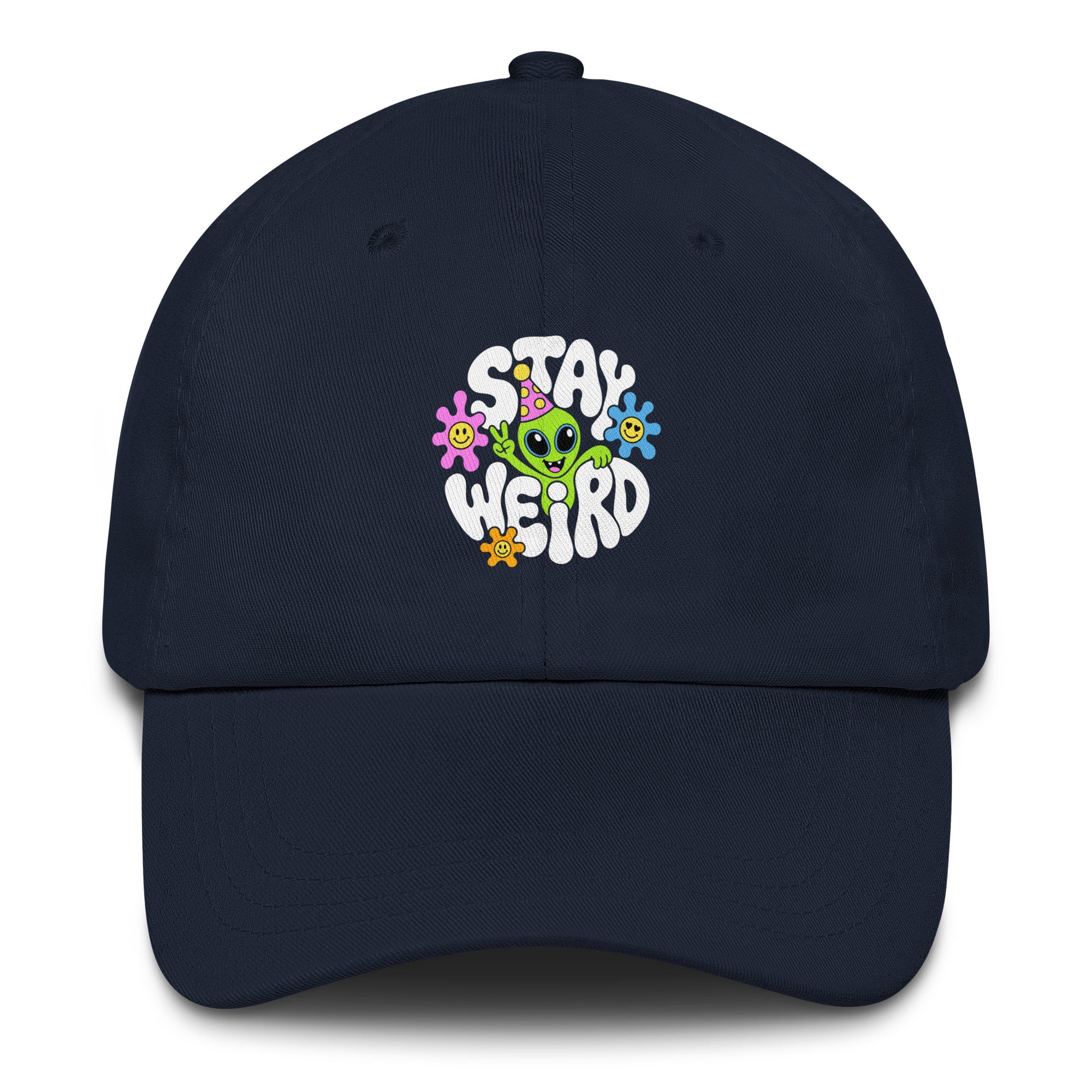 Stay Weird Alien festival hat in navy
