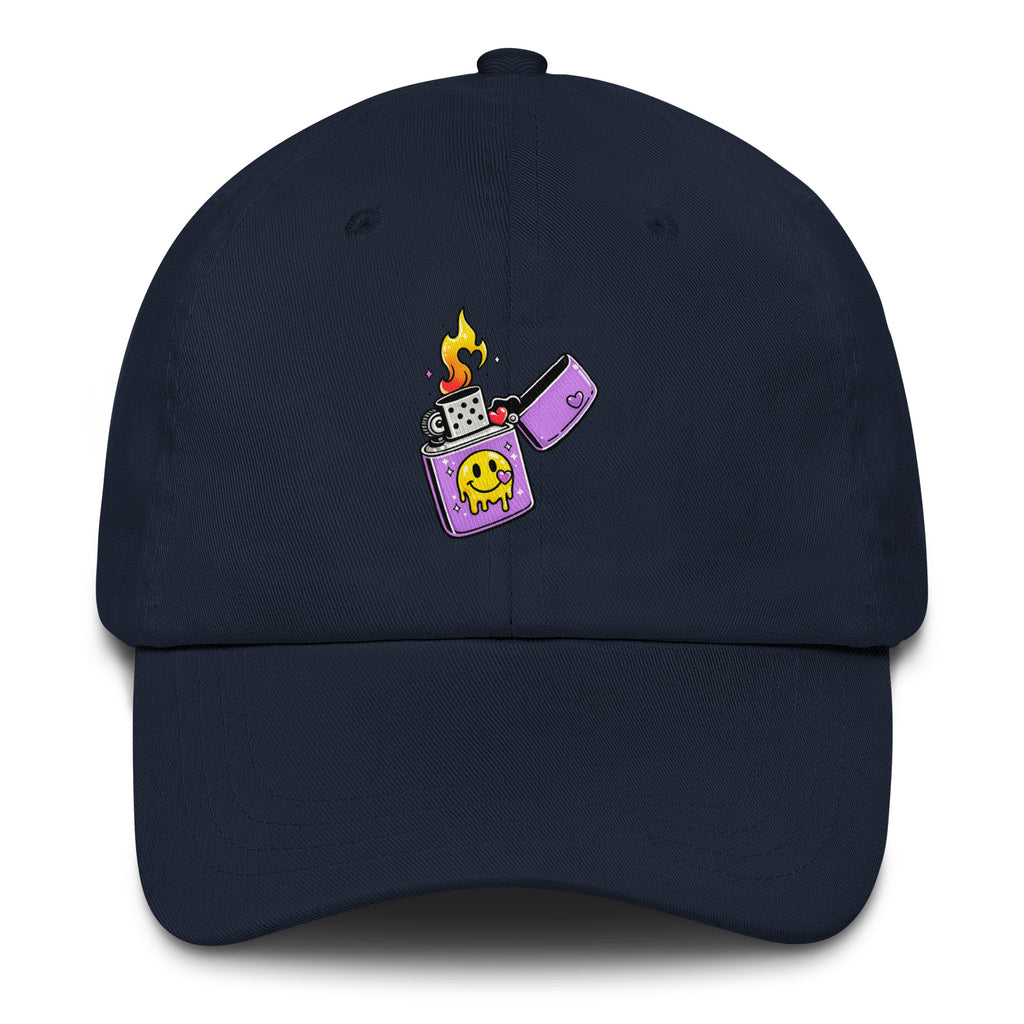 Lit Vibes psychedelic festival hat in navy