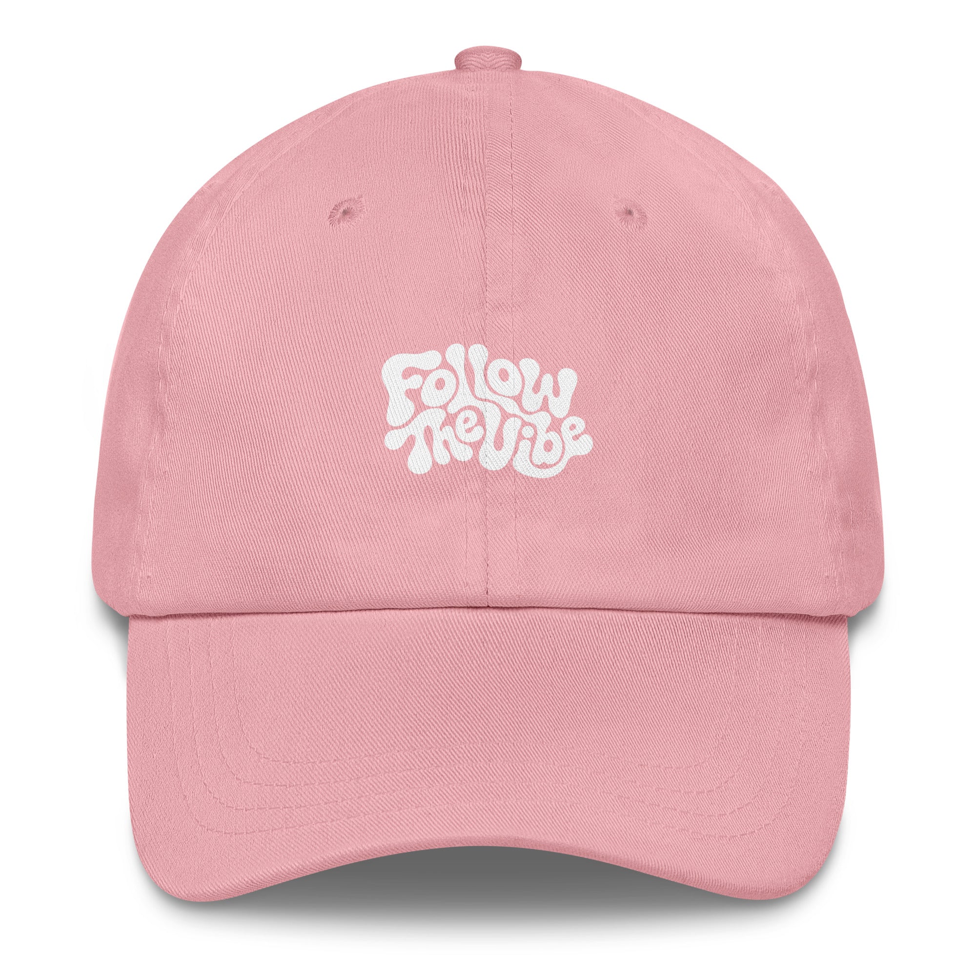 Psychedelic Follow The Vibe festival hat in pink