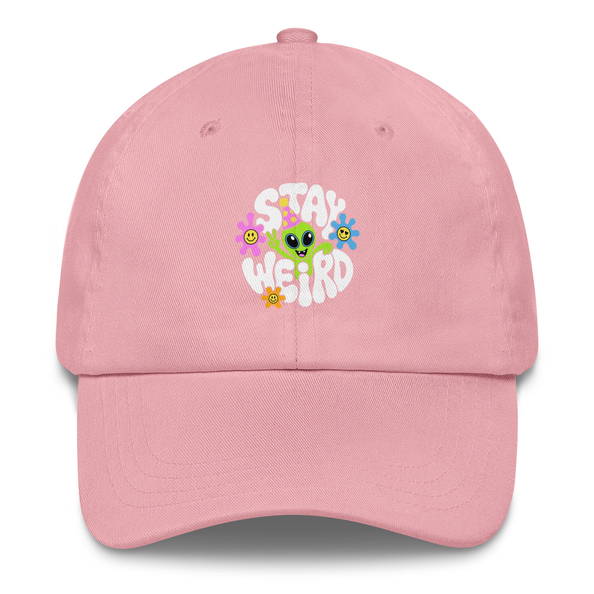Stay Weird Alien festival hat in pink