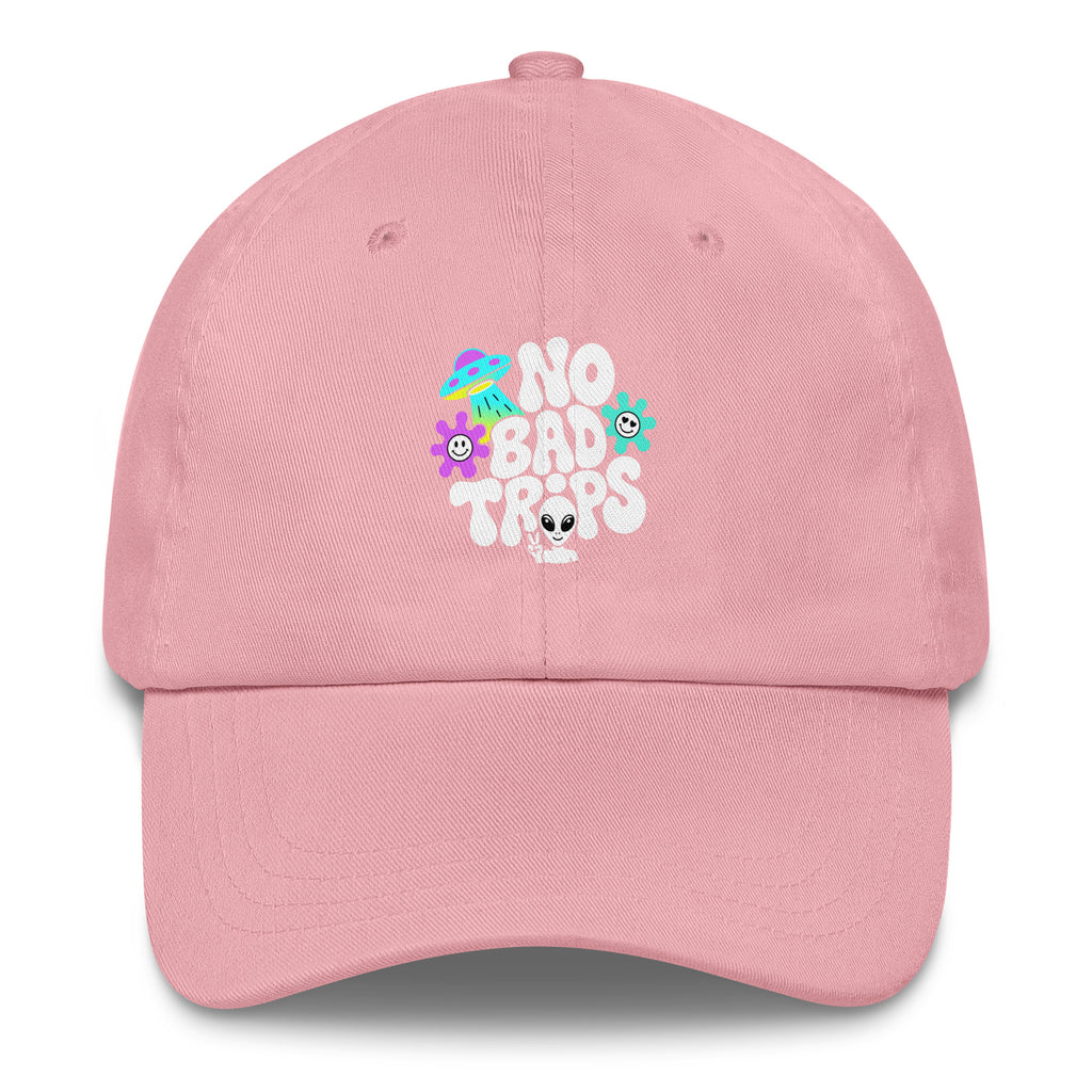 No Bad Trips psychedelic hat in pink
