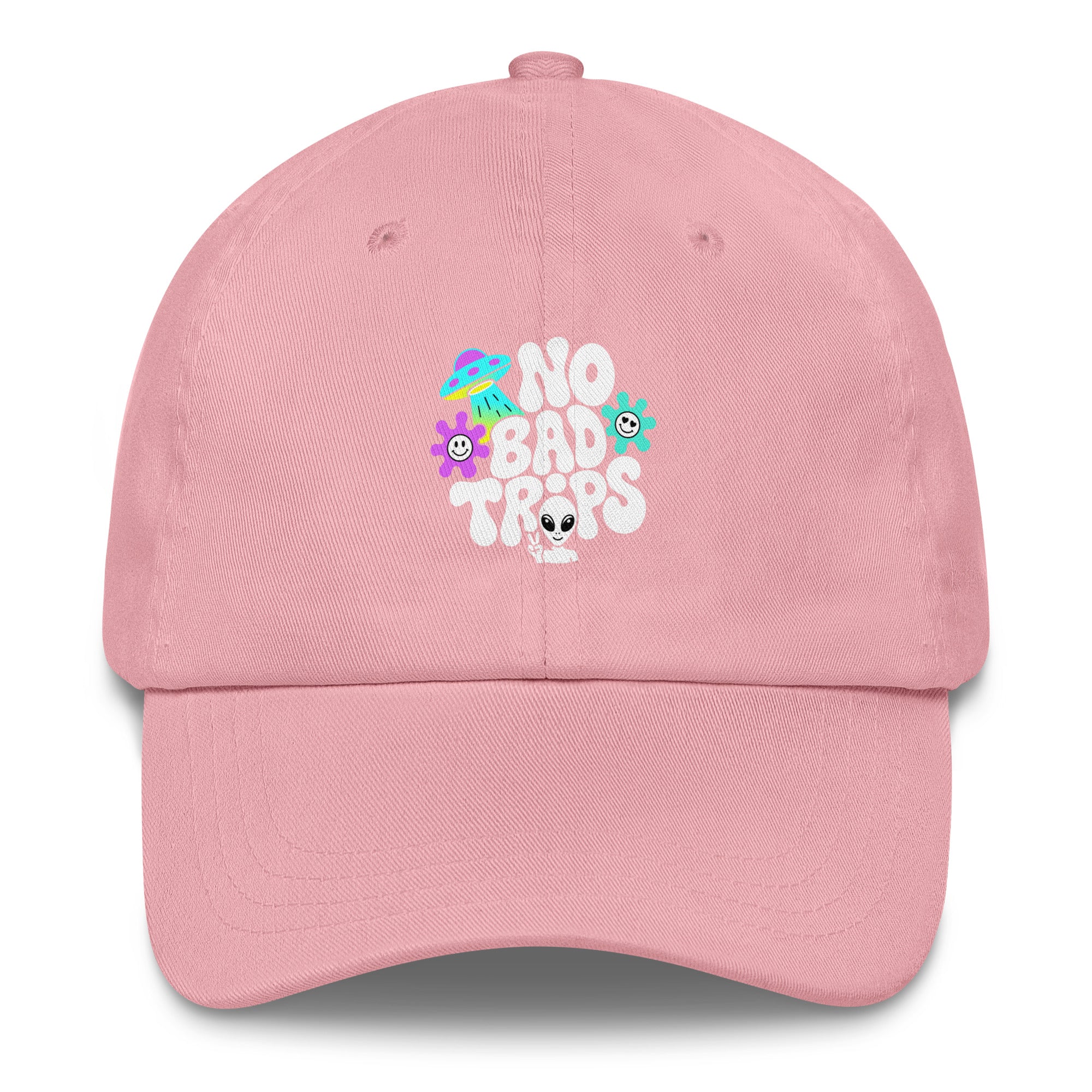 No Bad Trips psychedelic hat in pink
