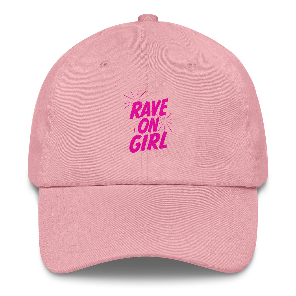 Rave On Girl festival hat in pink